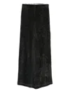 Alysi Wide-leg Velvet Trousers In Black
