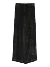 Alysi Wide-leg Velvet Trousers In Black