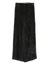 Alysi Wide-leg Velvet Trousers In Black
