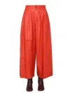 Alysi Pleated Leather Trousers