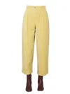 Alysi Pleated-cuff Trousers In Green