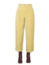 Alysi Pleated-cuff Trousers In Green