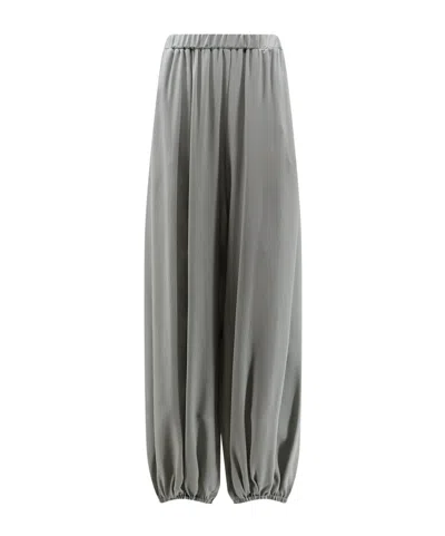 Alysi Wide-leg Drawstring Pants In Green