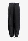 Alysi Wide-leg Drawstring Pants In Multi