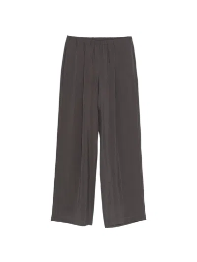 Alysi Wide-leg Trousers In Brown
