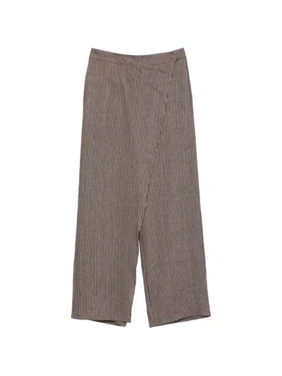 Alysi Wide-leg Trousers In Brown