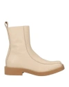 Alysi Woman Ankle Boots Beige Size 7 Leather
