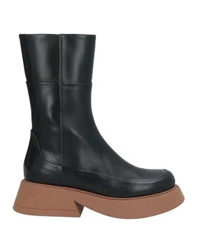 Alysi Woman Ankle Boots Black Size 6 Leather