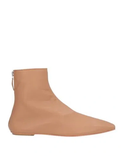 Alysi Woman Ankle Boots Light Brown Size 7 Leather