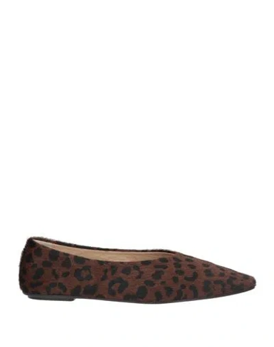 Alysi Woman Ballet Flats Brown Size 8 Leather