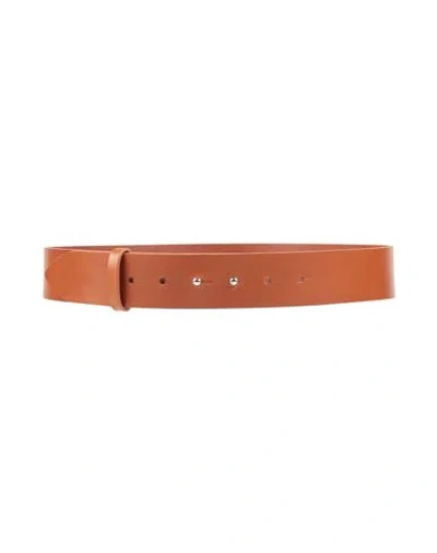 Alysi Woman Belt Brown Size 2 Leather