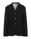ALYSI ALYSI WOMAN BLAZER BLACK SIZE 10 VIRGIN WOOL, ELASTANE