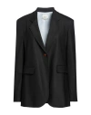 Alysi Fitted Black Blazer With Tailored Silhouette And Notched Lapels In Black