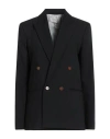 Alysi Woman Blazer Black Size 8 Polyester, Viscose, Elastane, Wool, Acetate