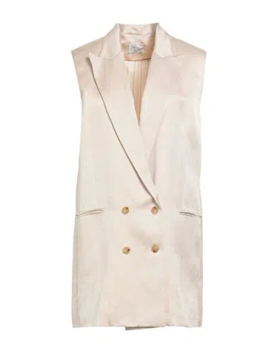 Alysi Woman Blazer Blush Size 4 Viscose, Linen In Pink