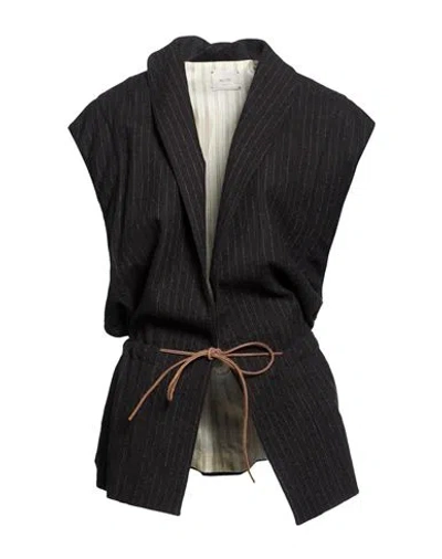 Alysi Woman Blazer Charcoal Size 0 Virgin Wool In Gray