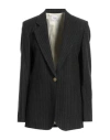 Alysi Woman Blazer Charcoal Size 4 Virgin Wool