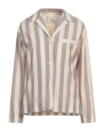 Alysi Woman Blazer Cream Size 6 Cotton In White