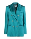 Alysi Woman Blazer Deep Teal Size L Polyester, Elastane