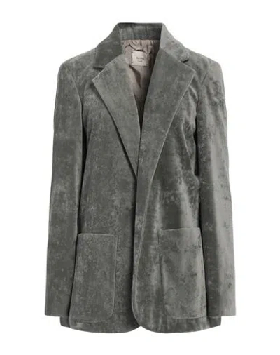 Alysi Woman Blazer Grey Size 0 Cotton, Polyamide
