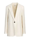 Alysi Woman Blazer Ivory Size 4 Virgin Wool In White