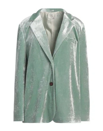 Alysi Woman Blazer Light Green Size 8 Viscose, Polyester
