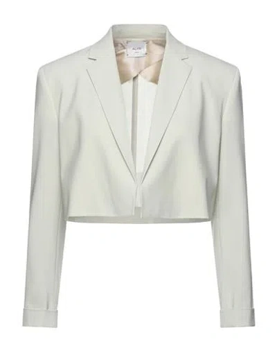 Alysi Woman Blazer Light Grey Size 8 Virgin Wool, Lycra