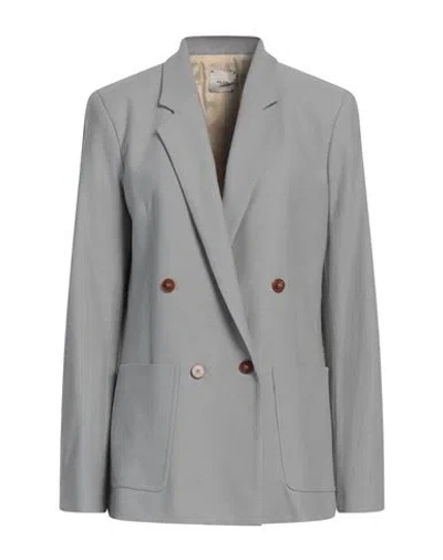 Alysi Woman Blazer Light Grey Size 8 Virgin Wool, Polyamide