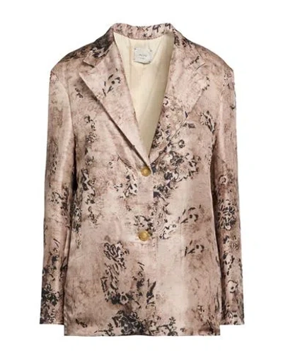 Alysi Woman Blazer Light Pink Size 6 Silk