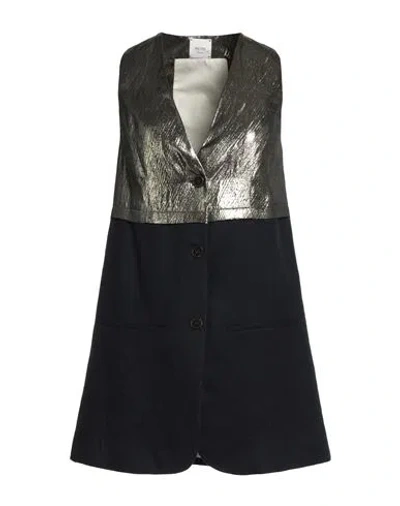 Alysi Woman Blazer Midnight Blue Size 4 Virgin Wool, Acetate, Viscose, Metallic Fiber
