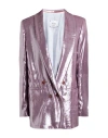 Alysi Woman Blazer Pastel Pink Size 4 Polyester In Pink