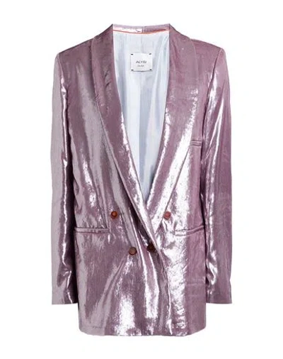 Alysi Woman Blazer Pastel Pink Size 4 Polyester