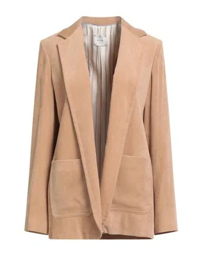 Alysi Woman Blazer Sand Size 8 Viscose, Cotton