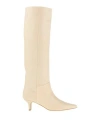 Alysi Woman Boot Beige Size 7 Leather