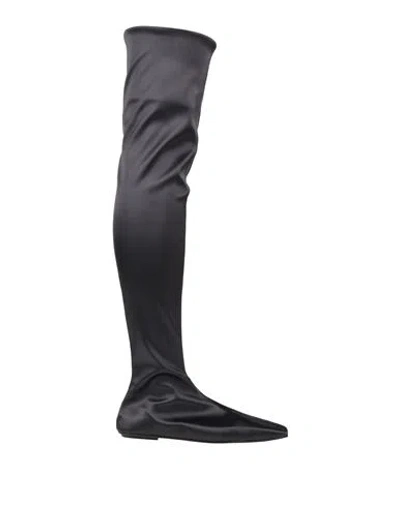 Alysi Woman Boot Charcoal Size 6 Textile Fibers In Black