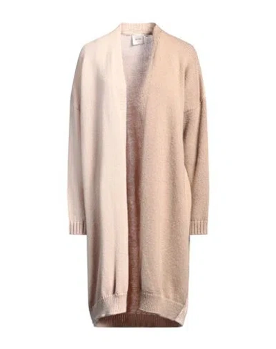 Alysi Woman Cardigan Beige Size M Acrylic, Alpaca Wool, Wool, Mohair Wool, Polyamide