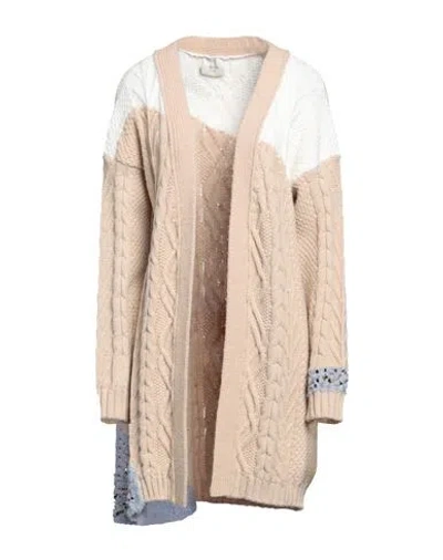 Alysi Woman Cardigan Beige Size S Wool, Polyamide, Polyester, Viscose, Mohair Wool