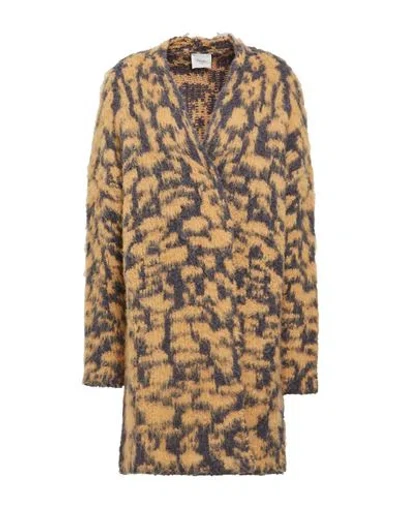 Alysi Woman Cardigan Brown Size S Virgin Wool, Alpaca Wool, Polyamide