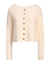 Alysi Woman Cardigan Cream Size S Mohair Wool, Polyamide, Elastane In White