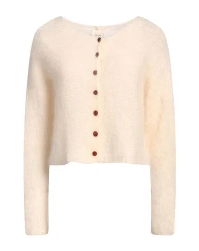 Alysi Woman Cardigan Cream Size S Mohair Wool, Polyamide, Elastane In White