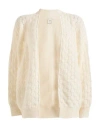 Alysi Woman Cardigan Ivory Size L Alpaca Wool, Polyamide