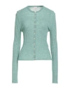Alysi Woman Cardigan Light Green Size L Wool, Acrylic In Green