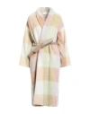 Alysi Woman Coat Beige Size 8 Virgin Wool, Alpaca Wool, Mohair Wool, Polyamide In Beige
