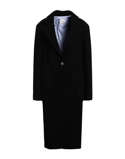 Alysi Woman Coat Black Size 4 Wool, Polyamide