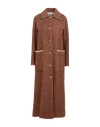 Alysi Woman Coat Brown Size 4 Virgin Wool, Alpaca Wool, Polyamide