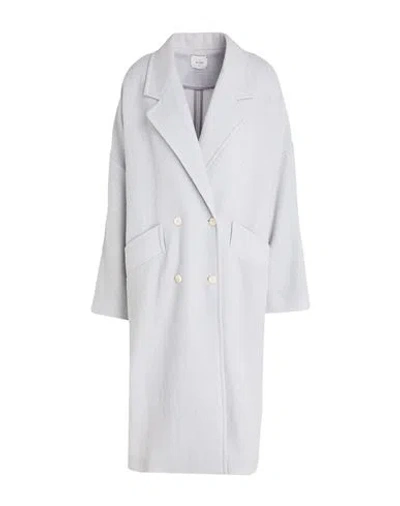 Alysi Woman Coat Sky Blue Size 6 Virgin Wool In White