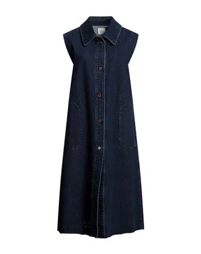 Alysi Woman Denim Outerwear Blue Size Xl Cotton