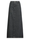 Alysi Woman Denim Skirt Black Size Xl Cotton
