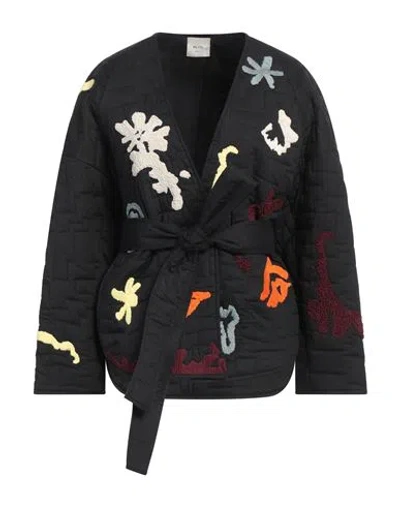 Alysi Woman Jacket Black Size 4 Cotton