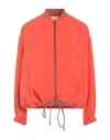 Alysi Crème Woman Jacket Orange Size 8 Modal, Polyester